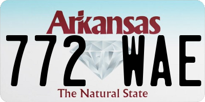 AR license plate 772WAE