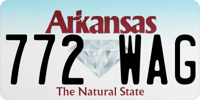 AR license plate 772WAG