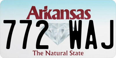 AR license plate 772WAJ