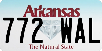 AR license plate 772WAL