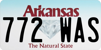 AR license plate 772WAS
