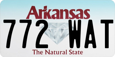 AR license plate 772WAT