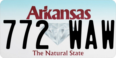 AR license plate 772WAW