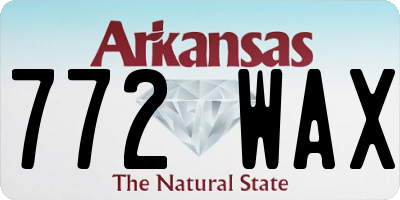 AR license plate 772WAX