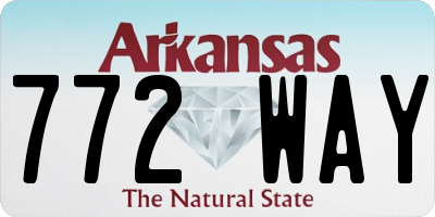 AR license plate 772WAY