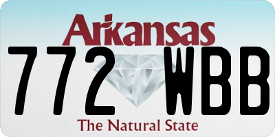 AR license plate 772WBB