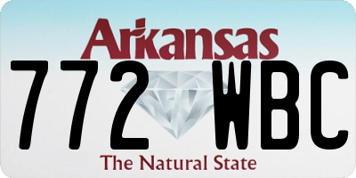 AR license plate 772WBC