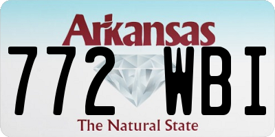 AR license plate 772WBI