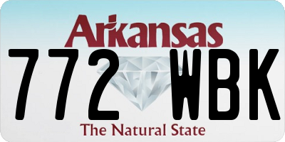 AR license plate 772WBK