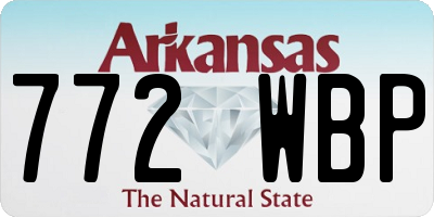 AR license plate 772WBP
