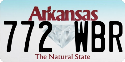 AR license plate 772WBR