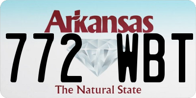 AR license plate 772WBT