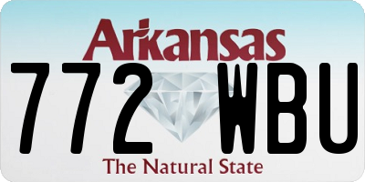 AR license plate 772WBU