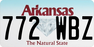 AR license plate 772WBZ