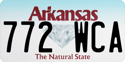 AR license plate 772WCA