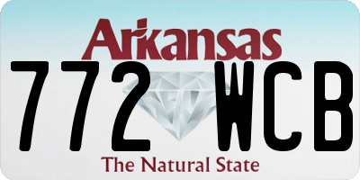 AR license plate 772WCB
