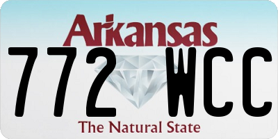 AR license plate 772WCC