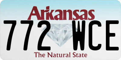 AR license plate 772WCE