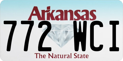 AR license plate 772WCI