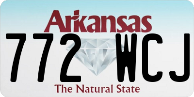 AR license plate 772WCJ