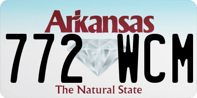 AR license plate 772WCM