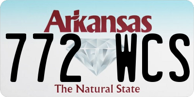 AR license plate 772WCS