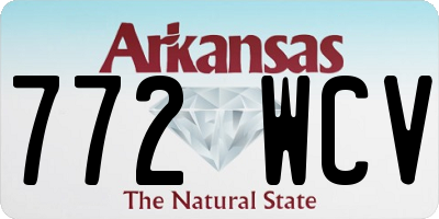 AR license plate 772WCV