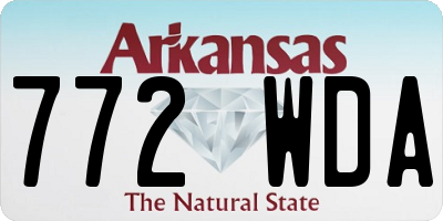 AR license plate 772WDA