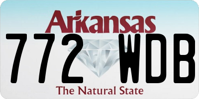 AR license plate 772WDB