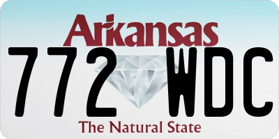 AR license plate 772WDC