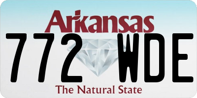 AR license plate 772WDE