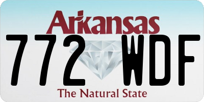 AR license plate 772WDF
