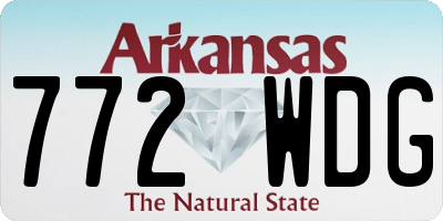 AR license plate 772WDG
