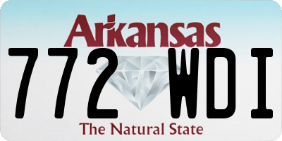 AR license plate 772WDI
