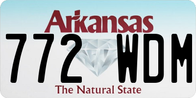 AR license plate 772WDM