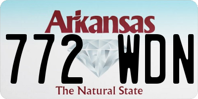 AR license plate 772WDN