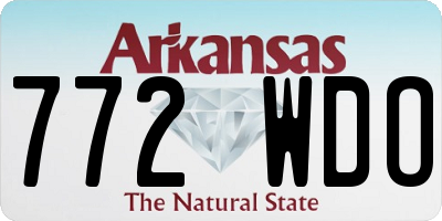 AR license plate 772WDO