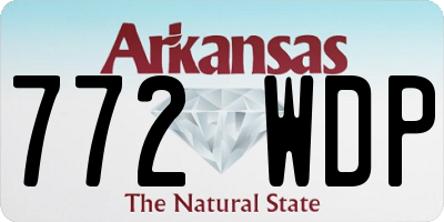 AR license plate 772WDP