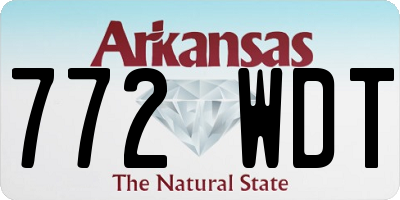 AR license plate 772WDT