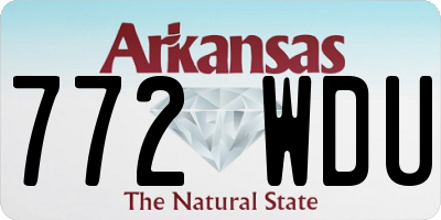 AR license plate 772WDU