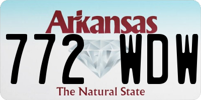 AR license plate 772WDW