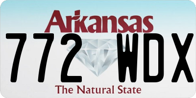 AR license plate 772WDX