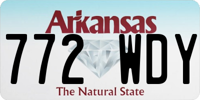 AR license plate 772WDY