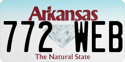 AR license plate 772WEB
