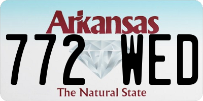 AR license plate 772WED
