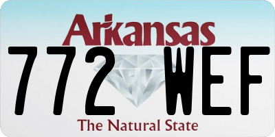 AR license plate 772WEF