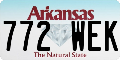 AR license plate 772WEK