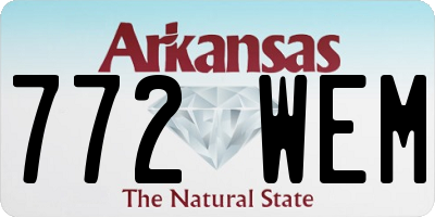 AR license plate 772WEM