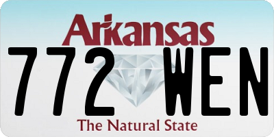 AR license plate 772WEN