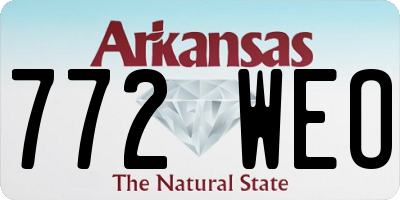 AR license plate 772WEO